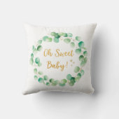 Coussin Citation de bois d'eucalyptus vert pour la nurseri (Verso)