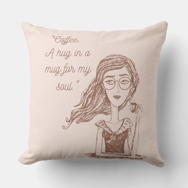 Coussin citation de café (Recto)