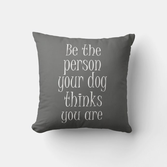 Coussin Citation de chien drôle (Recto)