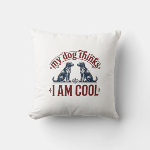 Coussin Citation de chien drôle Gravure vintage Design de