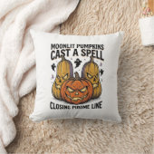 Coussin Citation de citrouille d'Halloween Jack O Lantern (Couverture)