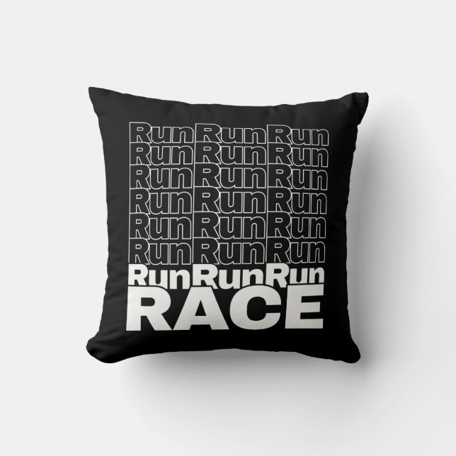 Coussin Citation de coureur motivé en formation - Course (Recto)