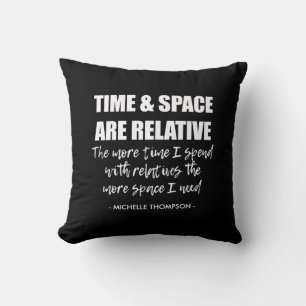 Coussin Citation de famille amusante Typographie de nom pe