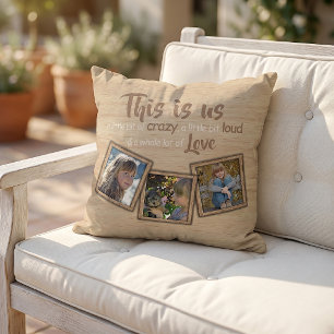 Coussin Citation de famille drôle personnalisée This Is Us