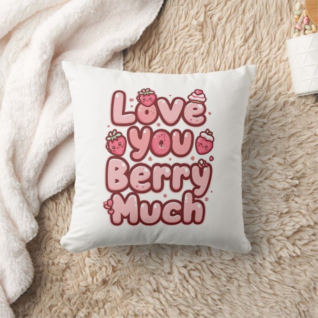 Coussin Citation de fruit et de cupcake pour la Saint-Vale (Couverture)