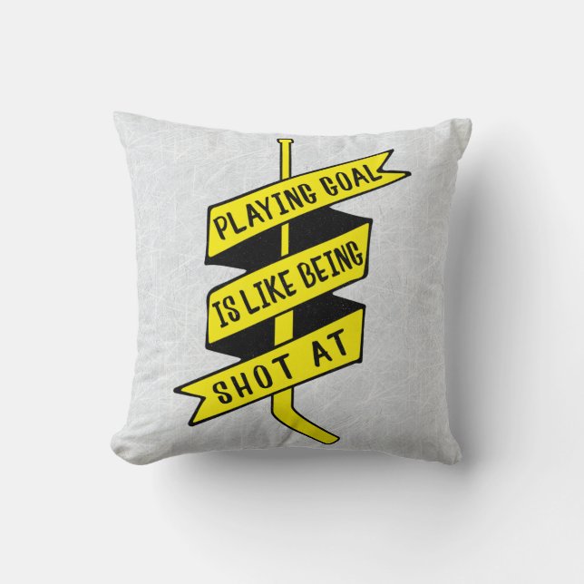 Coussin Citation de gardien de hockey Nom et numéro Coussi (Recto)