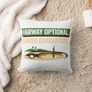Coussin Citation de golf amusante pour les accros du golf 