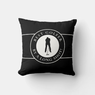 Coussin Citation de golfeur drôle Meilleur golfeur Initial