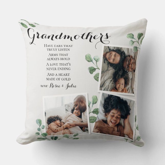 Coussin Citation de Grandma Nana de Grandkids Photo (Recto)