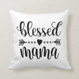 Coussin Citation de la Fête des mères de Maman bénie L