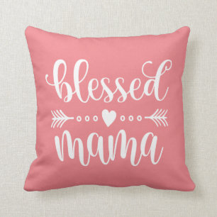 Coussin Citation de la Fête des mères de Maman bénie L