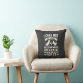 Coussin Citation de la religion du chien et du chat (Chaise)