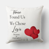 Coussin Citation de la Saint-Valentin : Le temps nous a tr (Verso)