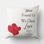 Coussin Citation de la Saint-Valentin : Le temps nous a tr (Recto)
