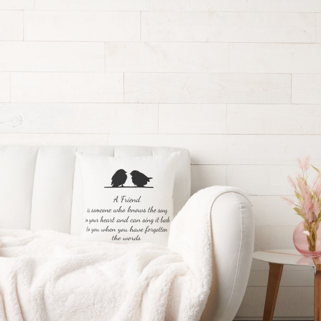 Coussin Citation de l'ami Chanson dans votre coeur et les  (Canapé)