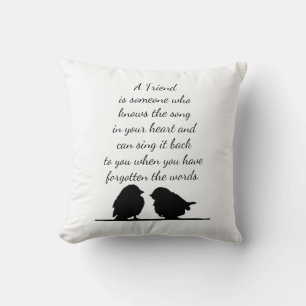 Coussin Citation de l'ami Chanson dans votre coeur et les