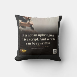 Coussin Citation de livre sur la réécriture des scripts