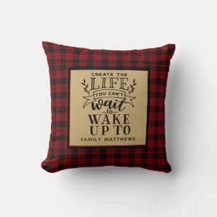 Coussin Citation de motivation inspirante Bûcheron Buffalo