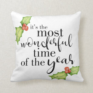 Coussin Citation de Noël du meilleur moment de l'année