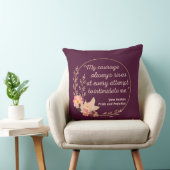 Coussin Citation de Orgueil et Préjugés I - Style Mignon (Chaise)