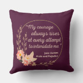 Coussin Citation de Orgueil et Préjugés I - Style Mignon (Verso)