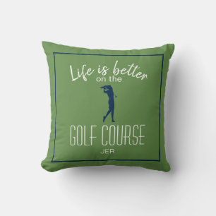 Coussin Citation de parcours de golf pour golfeuse avec mo