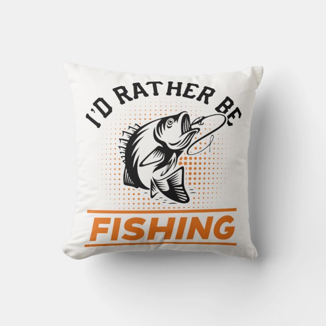Coussin Citation de pêche Je préfère être Pêche Hommes Fem (Recto)