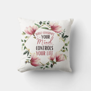 Coussin Citation de pensée positive Motivation inspirante