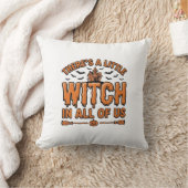 Coussin Citation de sorcière d'Halloween Design vectoriel (Couverture)
