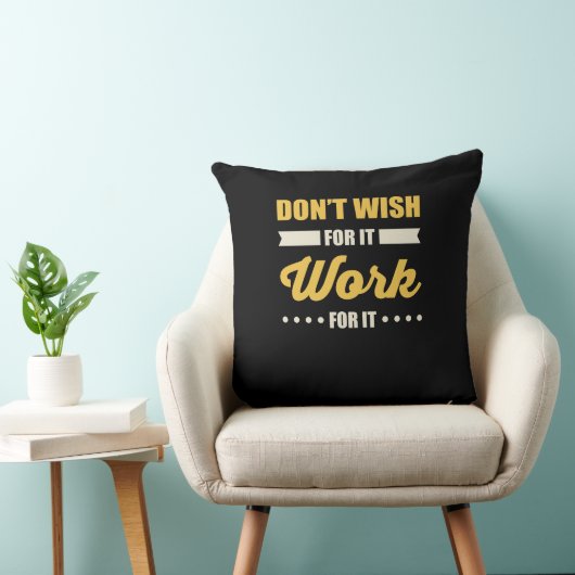 Coussin Citation de succès motivationnel (Chaise)