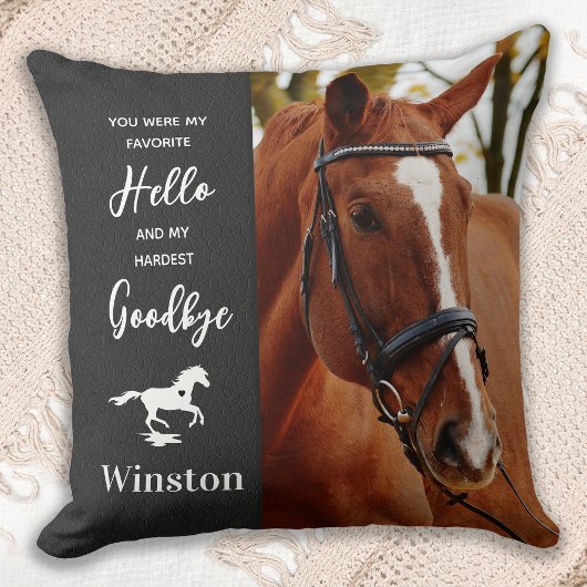 Coussin Citation de sympathie du cheval - Perte du cheval 