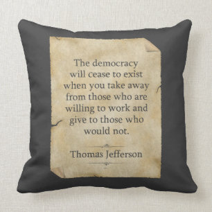 Coussin Citation de Thomas Jefferson
