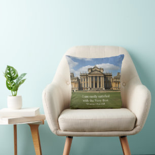 Coussin Citation de Winston Churchill ; Le meilleur, Blenh
