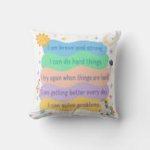 Coussin Citation d'encouragement pour les petits résolveur (Recto)