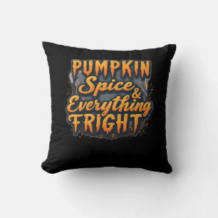 Coussin Citation d'Halloween Citrouille épice et tout a ma