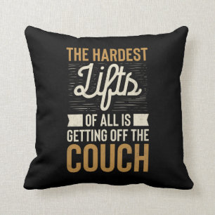 Coussin Citation d'haltérophilie de séance d'entraînement