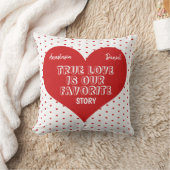 Coussin Citation d'histoire d'amour pour la Saint-Valentin (Couverture)