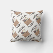 Coussin Citation drôle Accueil est où est votre chat (Verso)