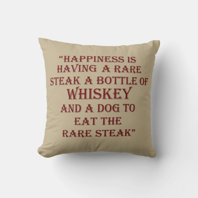 Coussin Citation drôle de boisson Whiskey (Recto)