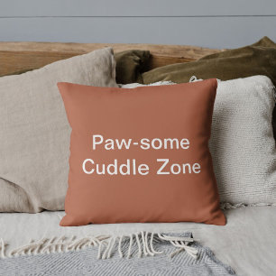 Coussin Citation drôle de chat animal personnalisé Cinnamo