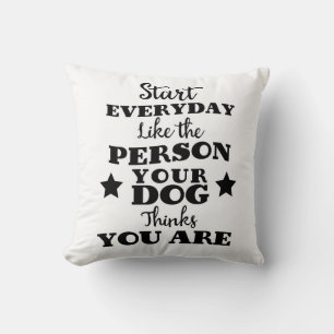 Coussin Citation drôle de chien de compagnie