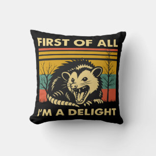 Coussin Citation drôle de Possum - Tout d'abord, je suis u