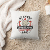 Coussin Citation drôle de propriétaire de chat Design de g (Couverture)