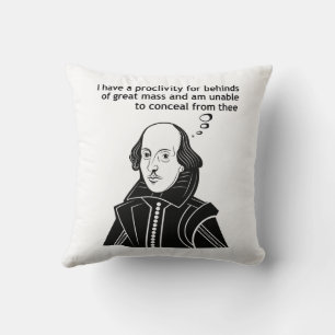 Coussin Citation drôle de Shakespeare