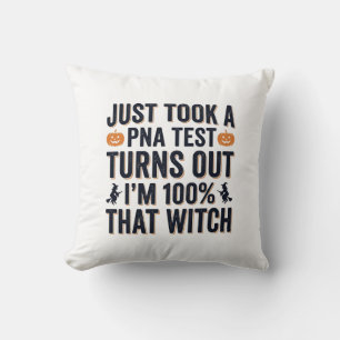 Coussin Citation drôle de sorcière pour Halloween Vector D