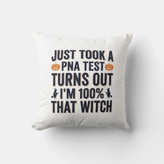 Coussin Citation drôle de sorcière pour Halloween Vector D (Recto)