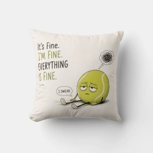 Coussin Citation drôle de tennis
