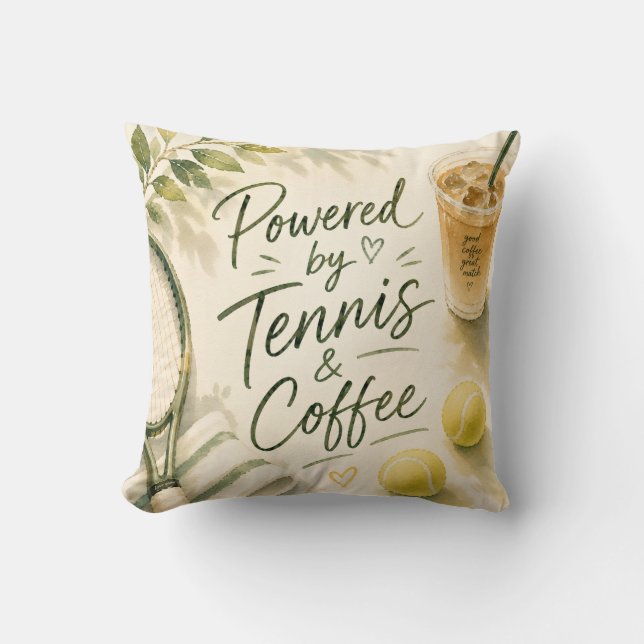 Coussin Citation drôle de tennis  (Recto)