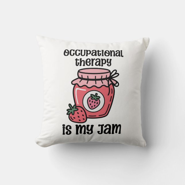 Coussin Citation drôle d'ergothérapie (Recto)