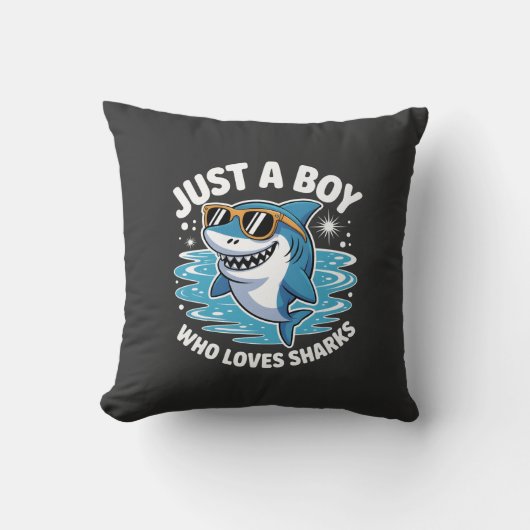 Coussin Citation drôle sur les requins (Recto)